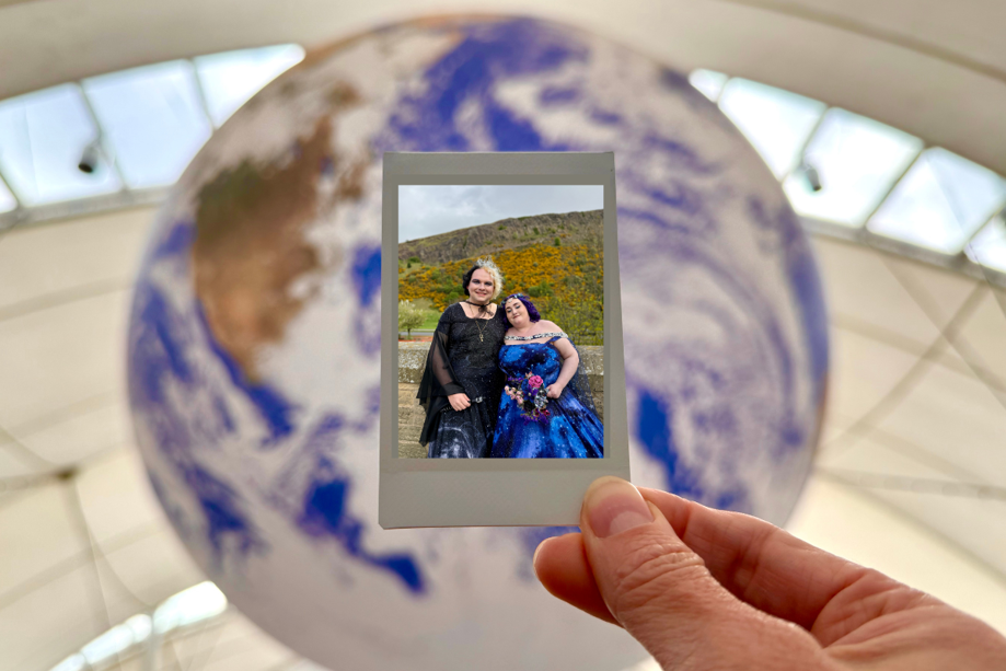 Dynamic Earth globe polaroid by Let's Do It Creative